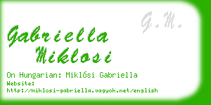 gabriella miklosi business card